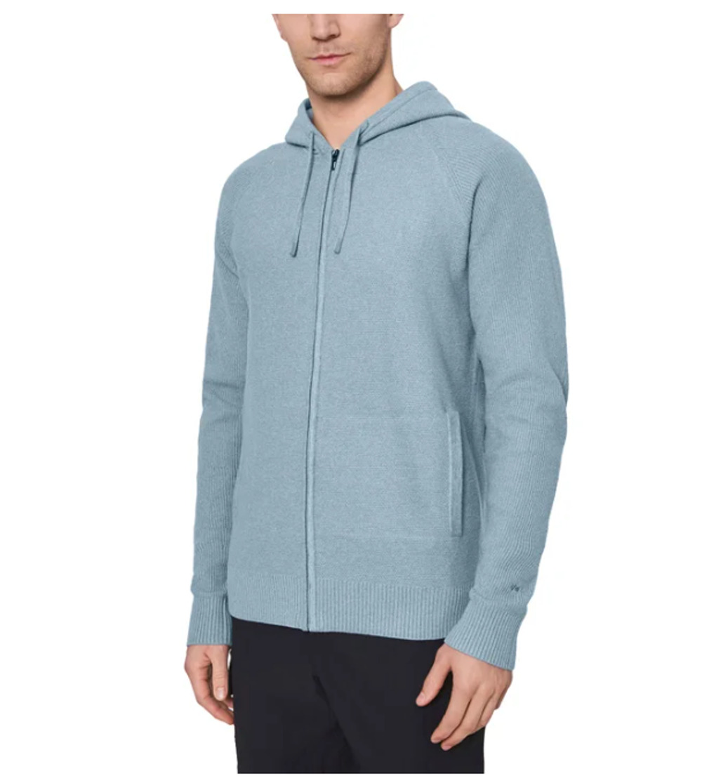 Modern Ambition Men's Full Zip Hooded Sweater Blue XL